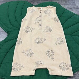 Rylee + Cru 18-24M Tiger Sleeveless Tan Romper